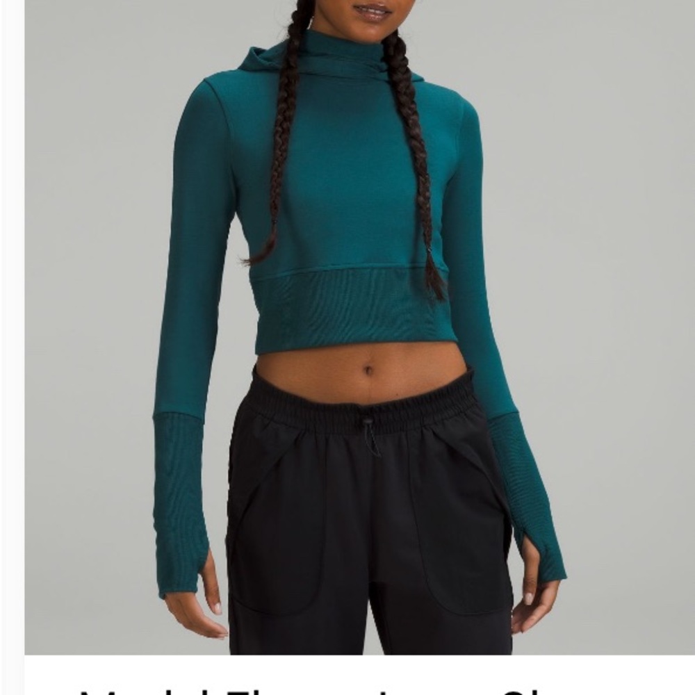 Lululemon Green Jasper Hooded Sweatshirt | Modal Fleece Long Sleeve Hoodie
